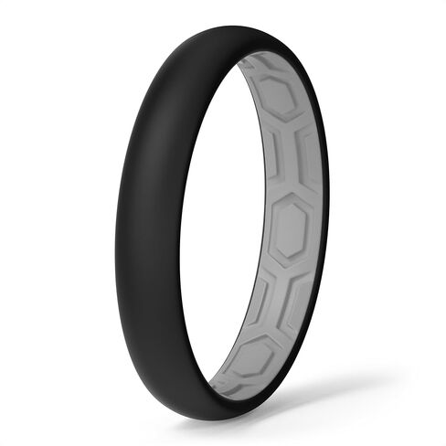 ThunderFit Silicone Rings for Him and Her, Rubber Engagement Bands Unisex, 1.8mm Thick in 4mm & 8mm Widths in Saudi Arabia