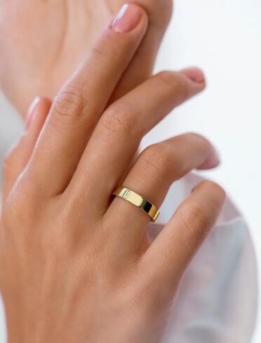 STARCHENIE 18K Gold Plated Ring for Men Women Solid 925 Sterling Silver 2MM 3MM 4MM 5MM 7MM 8MM Wedding Band Comfort Fit High Polish in Saudi Arabia
