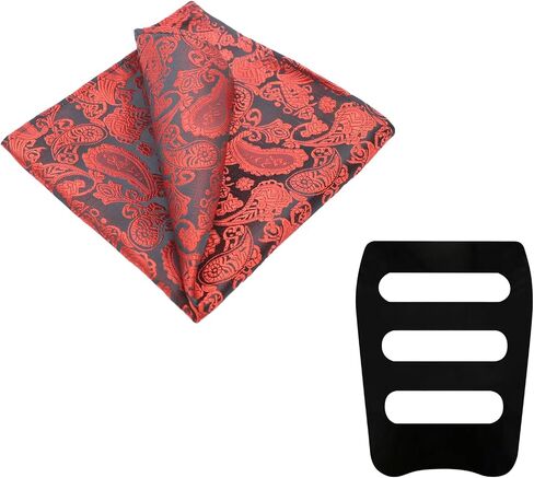 Paisley Handkerchiefs for Men, Mens Handkerchiefs Men's Pocket Square with Holder for Banquet Wedding Party Prom in Saudi Arabia