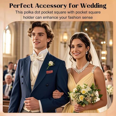 Paisley Handkerchiefs for Men, Mens Handkerchiefs Men's Pocket Square with Holder for Banquet Wedding Party Prom in Saudi Arabia