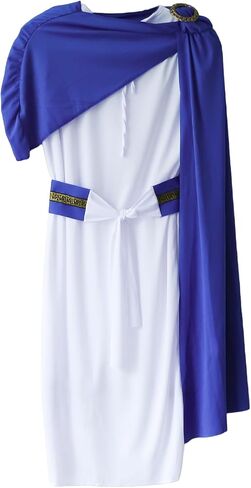 Kids Grecian Toga Costume Ancient Greek Roman God Nobility Cosplay Dress Up for Boys Age 3-12 in Saudi Arabia