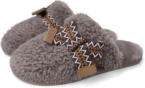 Ipsae Womens Maxi Curly Slide Slippers Winter Memory Foam Slippers Slippers Fuzzy Slippers Women Women Home Cloud Bow Slippers for Women. in Kuwait