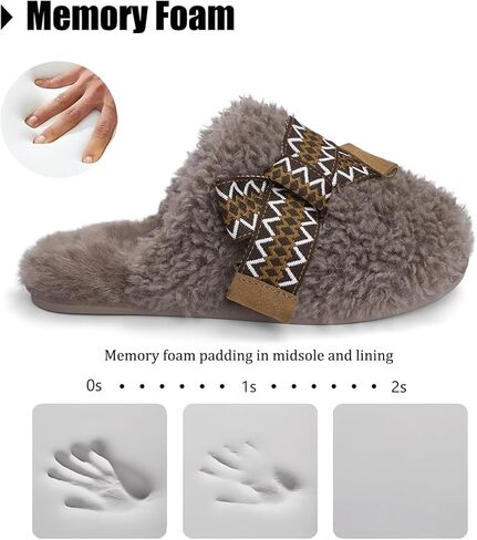 Ipsae Womens Maxi Curly Slide Slippers Winter Memory Foam Slippers Slippers Fuzzy Slippers Women Women Home Cloud Bow Slippers for Women. in Kuwait