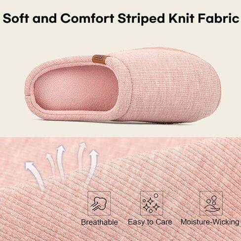 FamilyFairy Womens تنزلق على ذاكرة رغوة النعال المريحة غرفة نوم متماسكة للأحذية الداخلية في الهواء الطلق في الهواء الطلق in Saudi Arabia