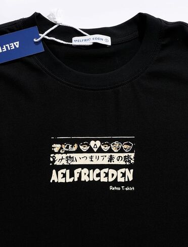 Aelfric Eden Mens 90s قمصان كبيرة الحجم بالجنسين Harajuku t Shirt طباعة الرسومات المحمل in Saudi Arabia