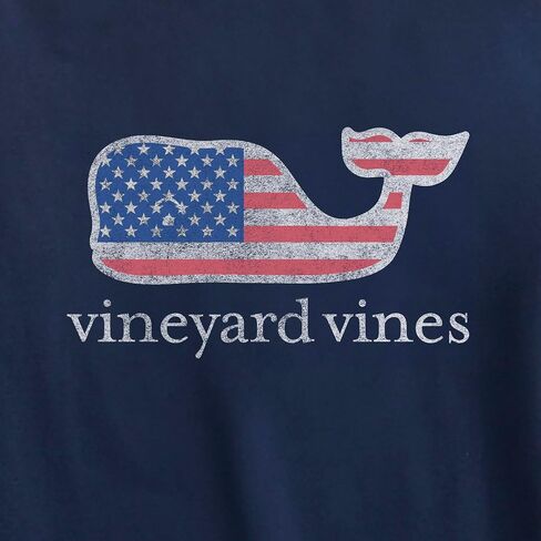 Vineyard Vines Mens Flag Whale Long-Sleeve Pocket Tee in Kuwait