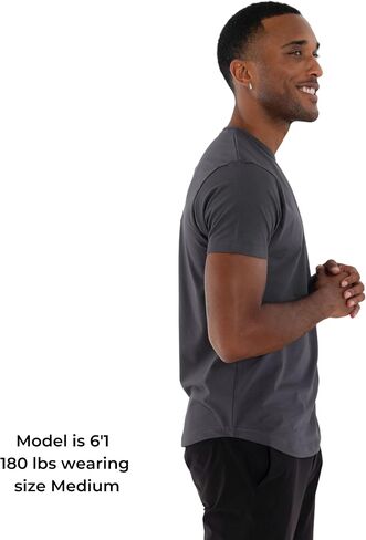 WYR Wear Men’s Curve Crew – Fitted Short Sleeve T-Shirt with Curved Hem, Egyptian Cotton Tee Shirts for Men, Short Sleeve Tee in Kuwait