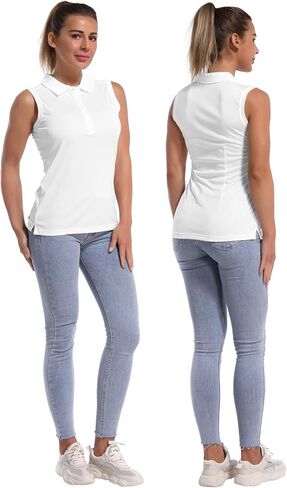 BUBBLELIME Sleeveless Polo Women's UPF 50+ Sun Protection Athletic Tennis Golf Shirts Quick Dry Outdoor Sports in Saudi Arabia