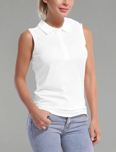 BUBBLELIME Sleeveless Polo Women's UPF 50+ Sun Protection Athletic Tennis Golf Shirts Quick Dry Outdoor Sports in Saudi Arabia