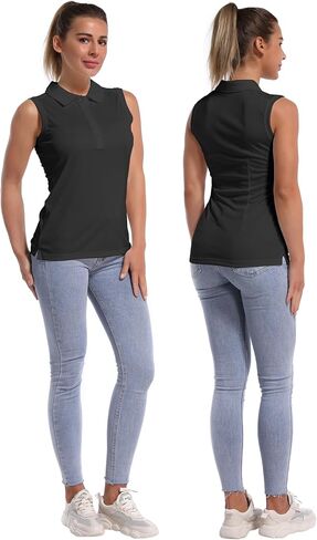 BUBBLELIME Sleeveless Polo Women's UPF 50+ Sun Protection Athletic Tennis Golf Shirts Quick Dry Outdoor Sports in Saudi Arabia