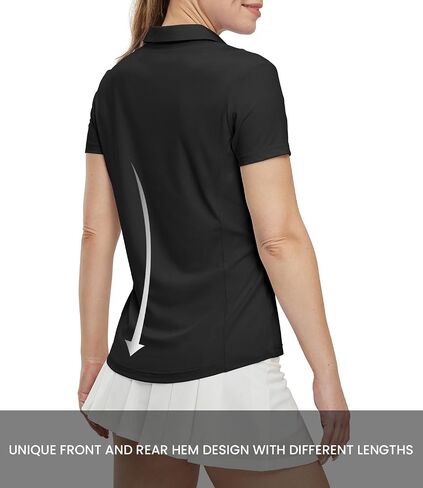 BASUDAM Women's Golf Polo Shirts V-Neck Short Sleeve Collared Tennis Shirts, Quick Dry Active Shirts in Saudi Arabia