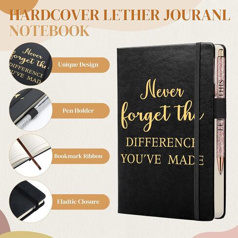 7 Pcs Difference Maker Gift Employee Appreciation Tote Leather Journal Pen Tumbler Thank You Gift Women in Saudi Arabia