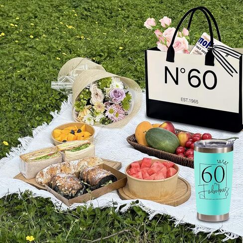 40th/50th/60th/70th Birthday Gift for Women Her–Birthday Tote Bag Present for 40/50/60/70 Years Old Women-Double-Sided Design in Saudi Arabia