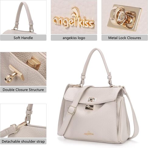 Angel Kiss Small Top Handle Satchel Purses and Handbags for Women Soft Vegan Leather Tote Shoulder Bag in Saudi Arabia