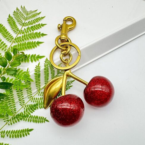 Keychain Cherry Bag Charms Purse Cute Strawberry Key Chains for Car Keyrings Handbags Decor for Women Girls Gifts in Saudi Arabia