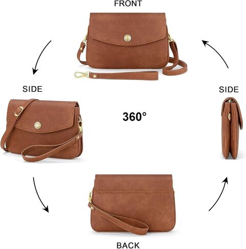 Peacocktion Crossbody Bag for Women Trendy Small PU Leather Cross Body Purse Shoulder Wristlet for Travel in Kuwait