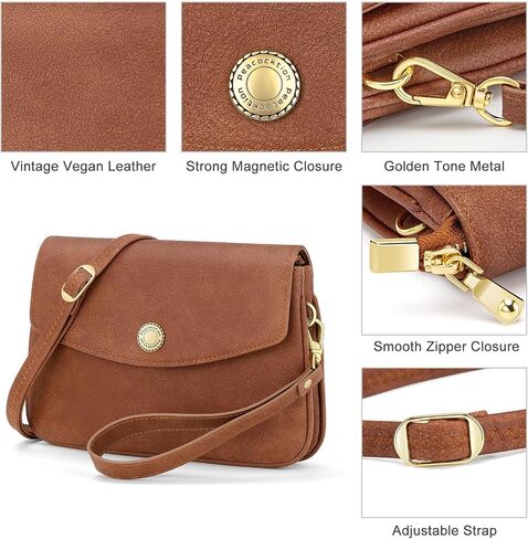 Peacocktion Crossbody Bag for Women Trendy Small PU Leather Cross Body Purse Shoulder Wristlet for Travel in Kuwait