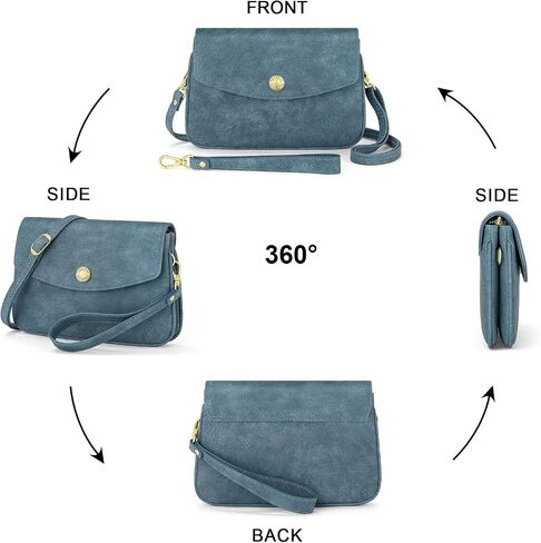 Peacocktion Crossbody Bag for Women Trendy Small PU Leather Cross Body Purse Shoulder Wristlet for Travel in Kuwait