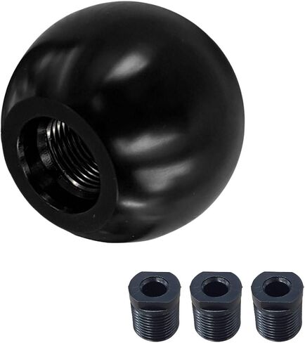 Car Round Ball Gear Shift Knob, Aluminum Alloy Gear Shift Stick Head for Most Manual Vehicles with 3 Adapters M8, M10, M12 (Red) in Saudi Arabia