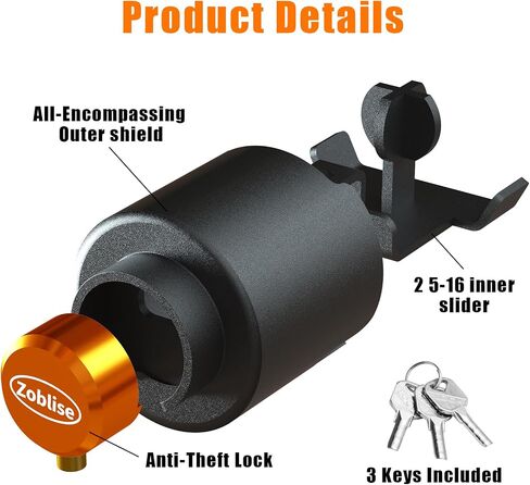 Heavy Duty Trailer Locks Ball Hitch, 2 5/16 Ball Hitch Lock Anti Theft, Sturdy Fits for RV/Boat/Cargo/Utility Trailer Coupler (Black) in Saudi Arabia