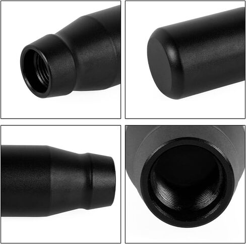 Muge Racing 80mm/3.15 "مقبض تحول السيارة ، ألومنيوم مرجحة للسيارات ترس مداهى رافعة مع 3 محولات ملولبة M8 M10 M12 × 1.25 ، عالمي للسيارة (أسود) in Kuwait