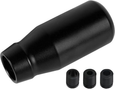 Muge Racing 80mm/3.15 "مقبض تحول السيارة ، ألومنيوم مرجحة للسيارات ترس مداهى رافعة مع 3 محولات ملولبة M8 M10 M12 × 1.25 ، عالمي للسيارة (أسود) in Kuwait