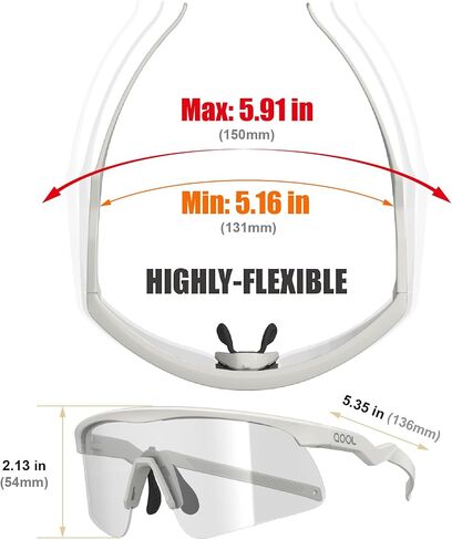 QOOLTIME Z87 Cycling Sports Sunglasses Men Women Youth, Pickleball Running Baseball in Kuwait