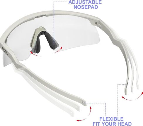 QOOLTIME Z87 Cycling Sports Sunglasses Men Women Youth, Pickleball Running Baseball in Kuwait