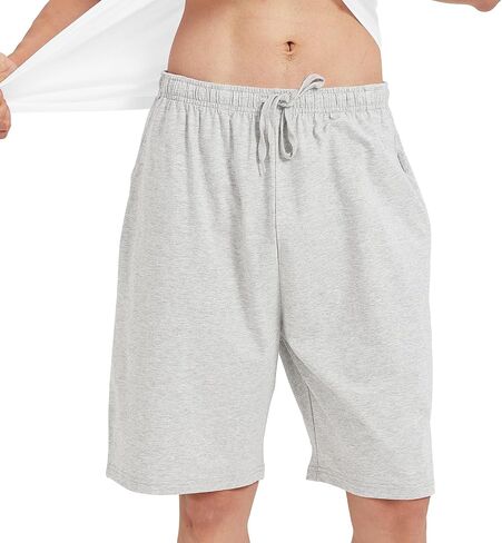 HomyComy Men'S Pajama Shorts Cotton Sleepwear Pants Elastic Waistband Lounge Shorts with Pockets in Saudi Arabia