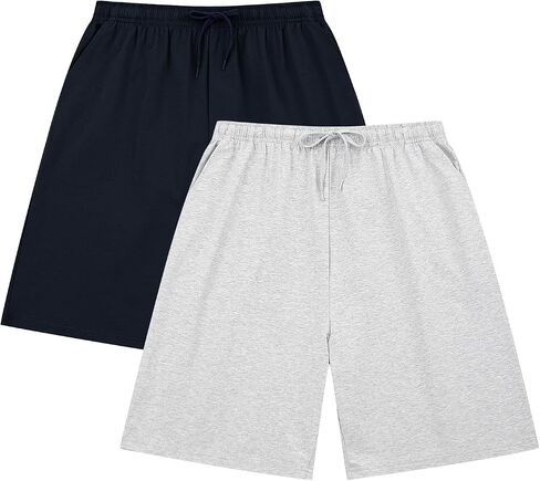 HomyComy Men'S Pajama Shorts Cotton Sleepwear Pants Elastic Waistband Lounge Shorts with Pockets in Saudi Arabia