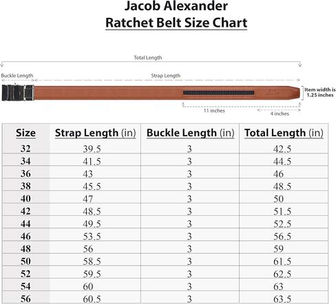 Jacob Alexander Men's Genuine Leather Adjustable Dress Ratchet Track Belt with Sleek Single Stripe Click Buckle in Saudi Arabia