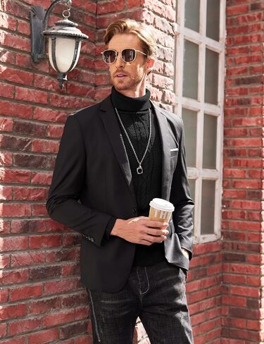COOFANDY Men's Turtleneck Sweater Slim Fit Casual Warm Twisted Knitted Pullover Sweaters in Saudi Arabia