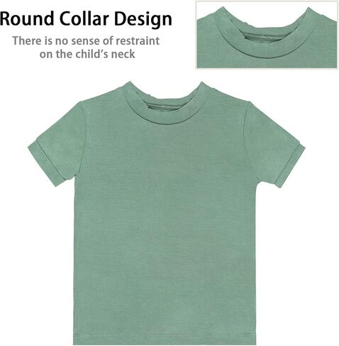 GUISBY Rayon Made from Bamboo Baby Toddler Kids Short Sleeve Top and Shorts Sets Pajamas for Boy Girl in Saudi Arabia