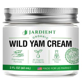 Wild Yam Cream Hormone Balance: Natural Organic Formula for Menopause Relief & Menstrual Support Like Hot Flashes Night Sweats -2 Oz