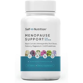 Menopause Support for Women -All-Natural, Hormone-Free Perimenopause & Menopause Support. Unique Blend for Hot Flashes, Mood, Energy, Sleep & More. Vegan, Gluten-Free, 60 Capsules​.