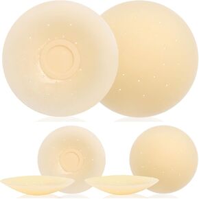 Nimiah Breathable Silicone Nipple Covers - 3 Pairs Invisible Boob Pasties Reusable, Adhesive Petals Nipplecovers for Women Beige