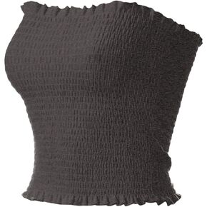 Mixmatchy Women's Women's Smocked Tublic Tubs Tops Summer Disual Bandeau Top