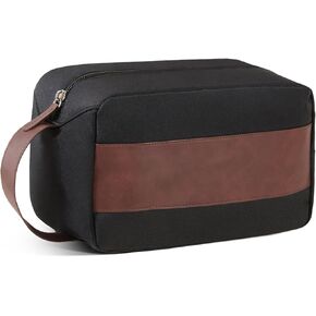 Vorspack Toiletry Bag for Men - Large Dopp Kit for Travel Water Resistant Travel Bag for Toiletries Accessories Lightweight Toiletries Bag - Black