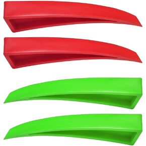 4 PCS Car Curved Dent Repair Tools, Plastic Curved Automotive Dent Leveling Repair Tool, Dent Lifter Puller for Car Body Repair and Hand Repair, Universal Car Accessories (Red+Green)