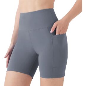 UNACOO High Waisted Yoga Shorts Spandex Biker Shorts Women Volleyball Tummy Control Workout Shorts Size S-2XL