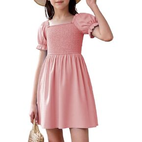 جيامي الفتيات الصيف فستان الكشكش نفخة الفساتين غير الرسمية للأطفال in Kuwait