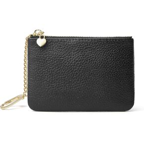 DAILANDO Leather Coin Purse Mini Card Holder And Zipper Coin Pouch For Men Women