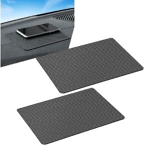 2 PCS Dashboard Dashboard Anti-Slip Mat ، 10.62 "× 5.9" نمط الشبكة ، حصيرة تخزين مركزية قابلة للغسل مقاومة للدرجات ، إكسسوارات ذاتية الوجه ، لمعظم السيارات (سوداء)
