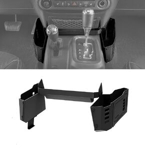 Metal Gear Shift منظم علبة متوافقة مع Jeep Wrangler JL/JLU & Gladiator JT 2018-2025 ، إكسسوارات تخزين صينية Side Side Side Console Console (ليس لـ JK/JKU)