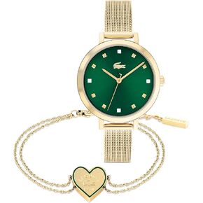 Lacoste Men's and Women's Gift Set - 3H Quartz Watch with Matching Jewelry Bracelet, Water Resistant Up to 5ATM/50 Meters - Fashion Jewelry Gift Sets - 42mm/34mm
