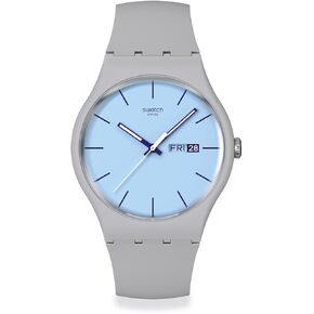 Swatch Casual Watch Unisex Grey Quartz Bio-sourced Blueberry Sky