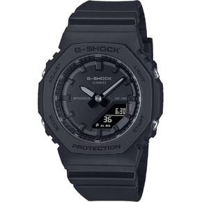 Casio G-Shock Octagonal All Black Analog-Digital Resin Watch GMA-P2100BB-1ACR