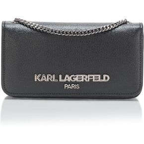 Karl Lagerfeld Paris Kosette Wallet, Black/Gunmetal