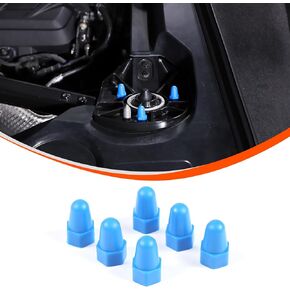 Car Engine Strut Tower Screw Cover Caps for Corvette C8 Stingray Z06 2020-2024, Car Decoration Accessories (Red)