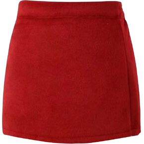 Happy Cherry Girls Elastic High Waisted A-Line Wool Mini Skirt with Liner Kid Toddler School Uniform Skort 3-14Y